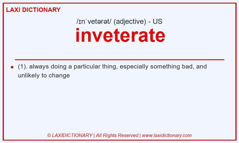 Definition inveterate in American English