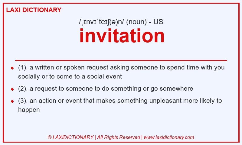 Definition invitation in American English