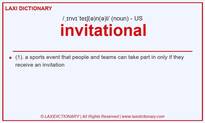 Definition invitational in American English
