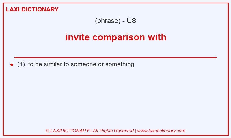 Definition invite comparison with in American English