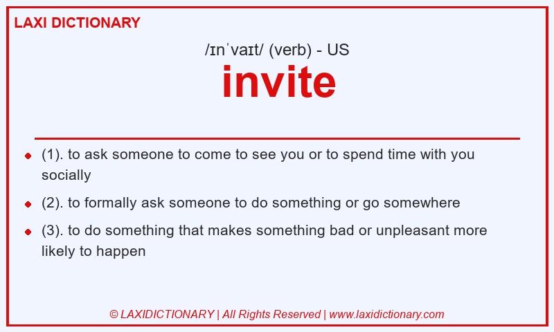 Definition invite in American English