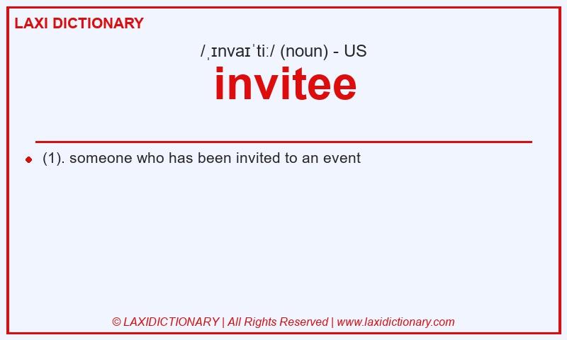 Definition invitee in American English