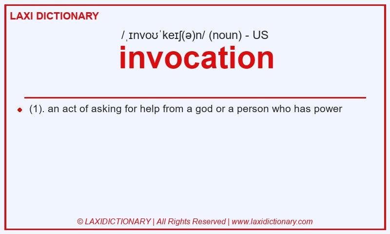 Definition invocation in American English