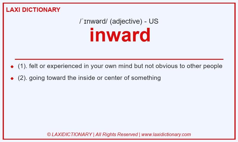 Definition inward in American English