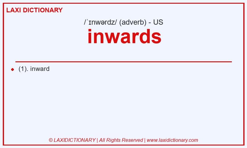 Definition inwards in American English