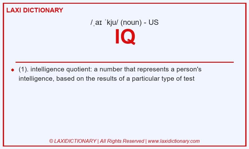 Definition IQ in American English