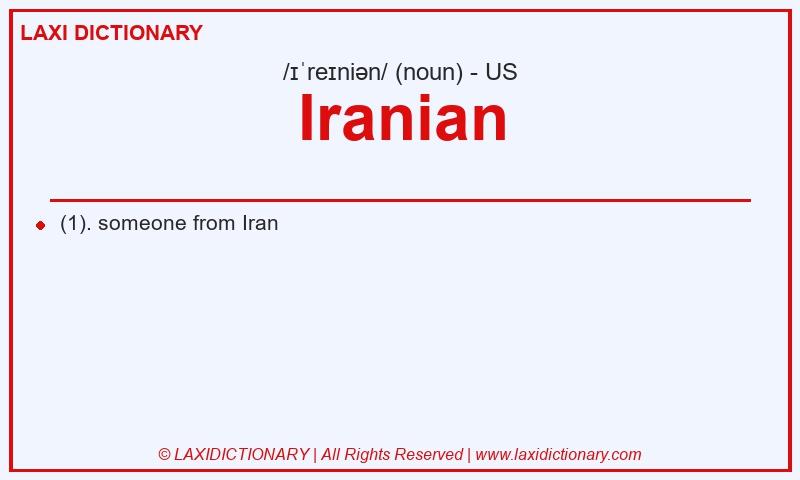 Definition Iranian in American English