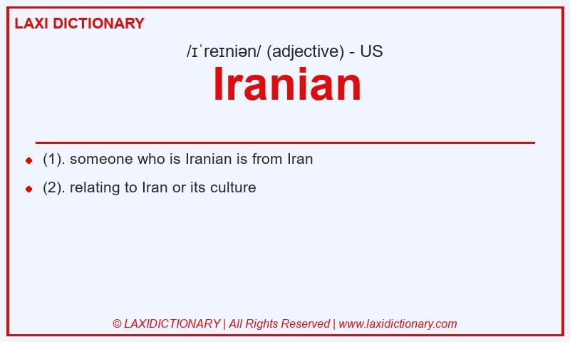 Definition Iranian in American English