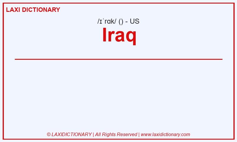 Definition Iraq in American English