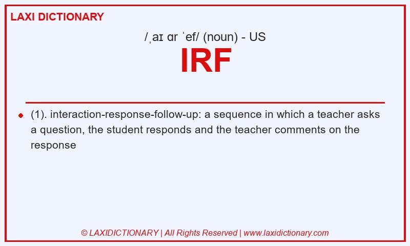 Definition IRF in American English