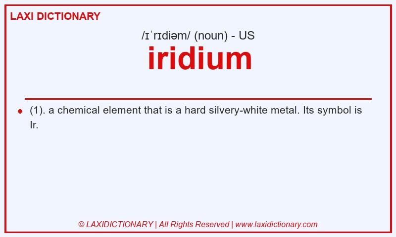 Definition iridium in American English