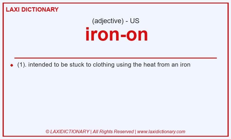 Definition iron-on in American English