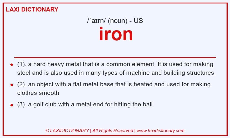 Definition iron in American English