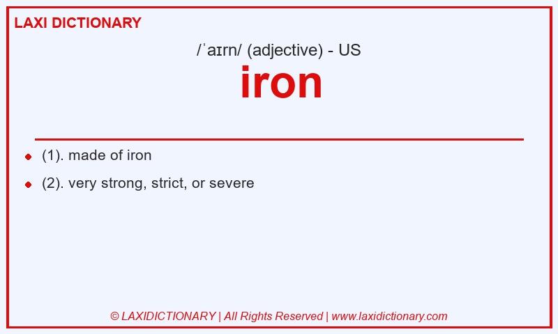 Definition iron in American English