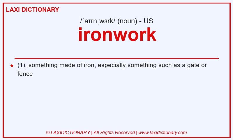 Definition ironwork in American English