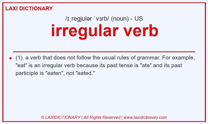 Definition irregular verb in American English
