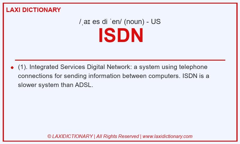 Definition ISDN in American English