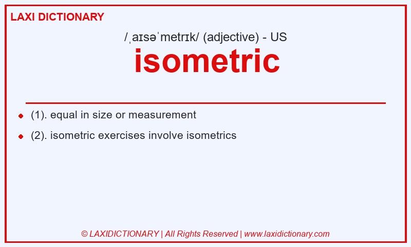 Definition isometric in American English