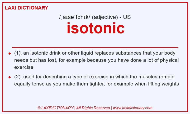 Definition isotonic in American English