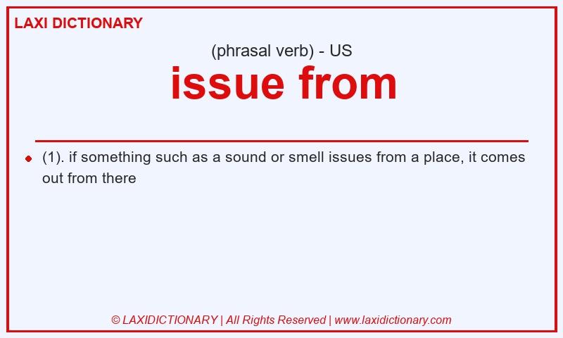 Definition issue from in American English