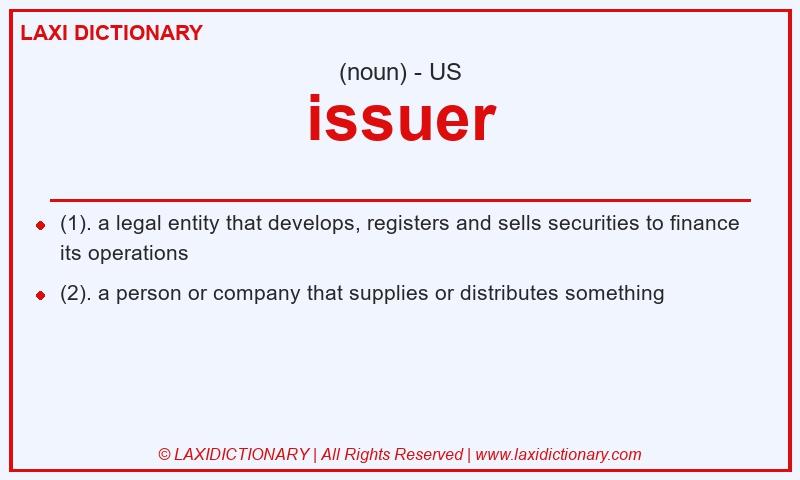 Definition issuer in American English