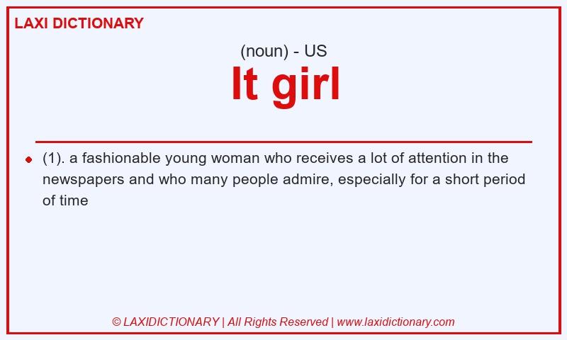 Definition It girl in American English