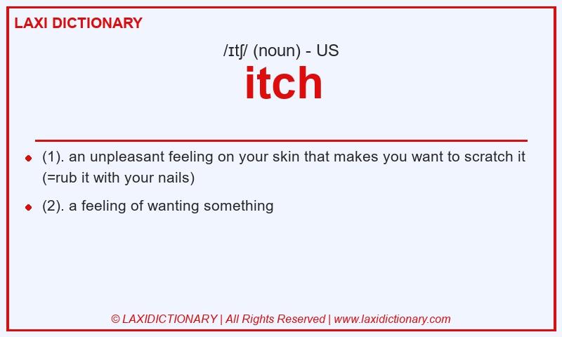 Definition itch in American English