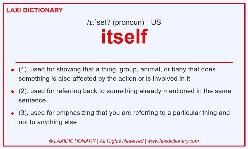 Definition itself in American English