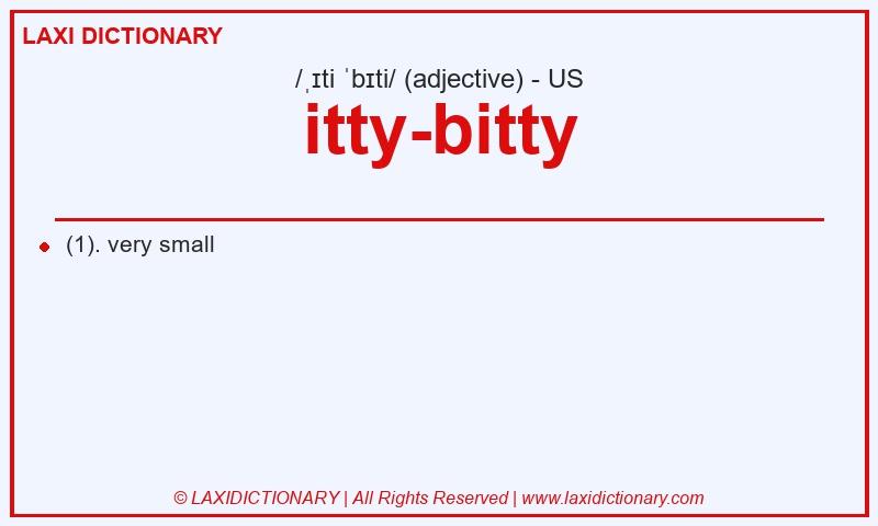 Definition itty-bitty in American English