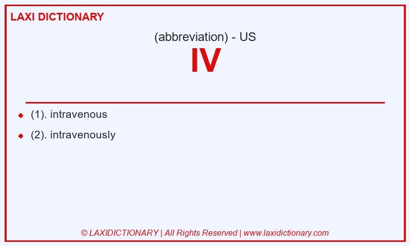 Definition IV in American English