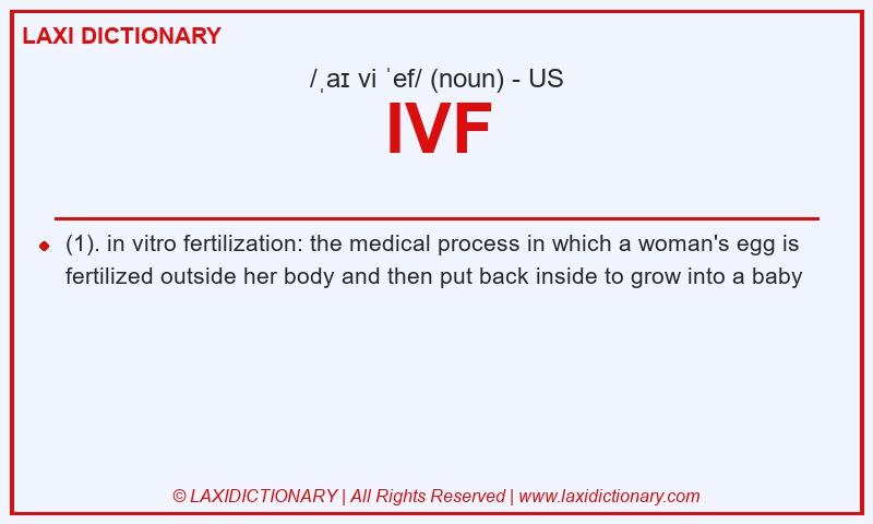Definition IVF in American English