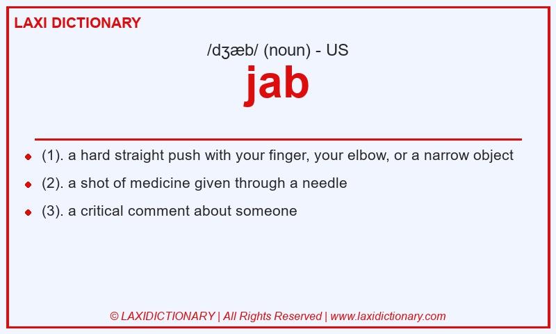 Definition jab in American English