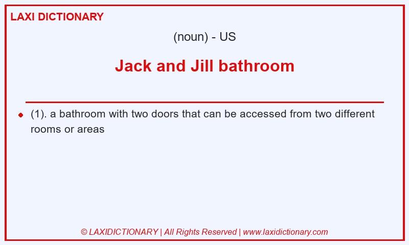 Definition Jack and Jill bathroom in American English