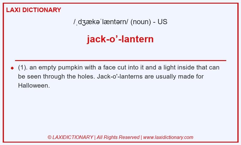 Definition jack-o’-lantern in American English