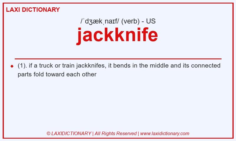 Definition jackknife in American English