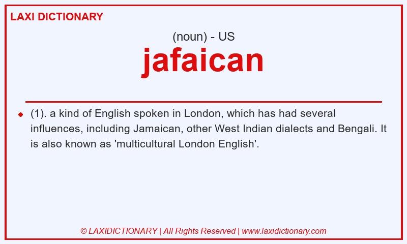 Definition jafaican in American English