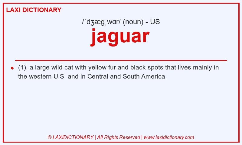 Definition jaguar in American English