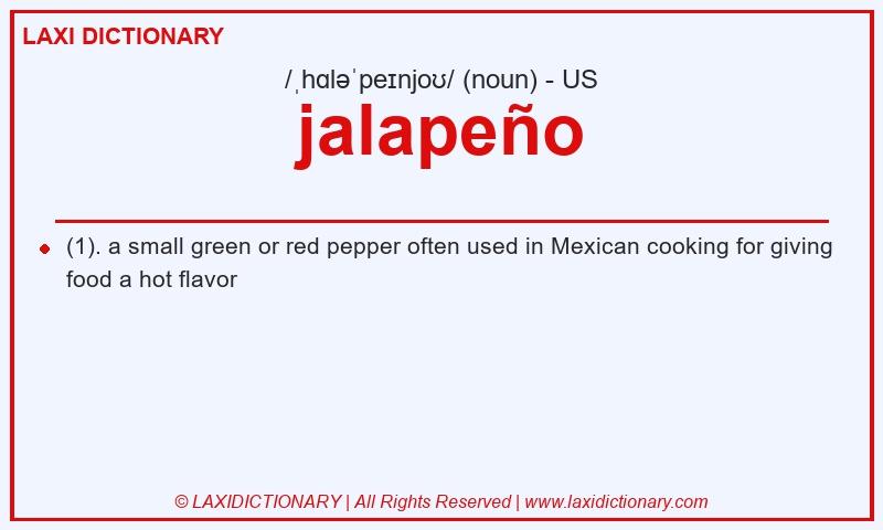 Definition jalapeño in American English