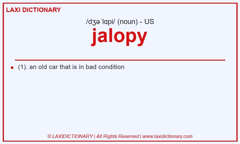 Definition jalopy in American English