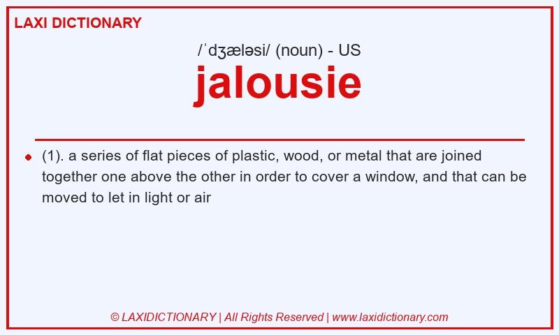 Definition jalousie in American English