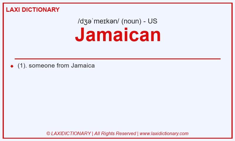 Definition Jamaican in American English