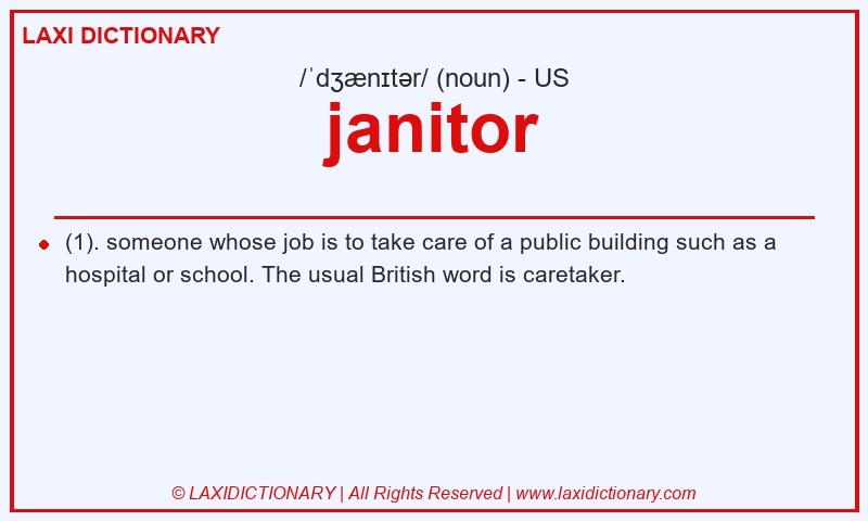 Definition janitor in American English