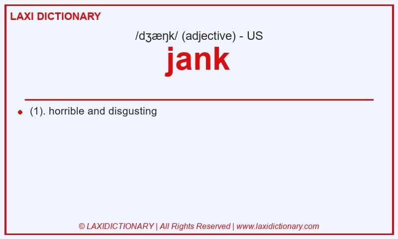 Definition jank in American English