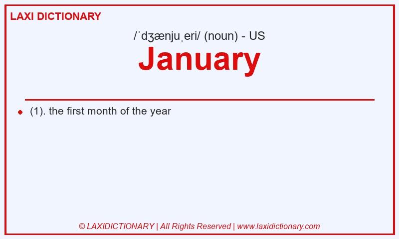 Definition January in American English