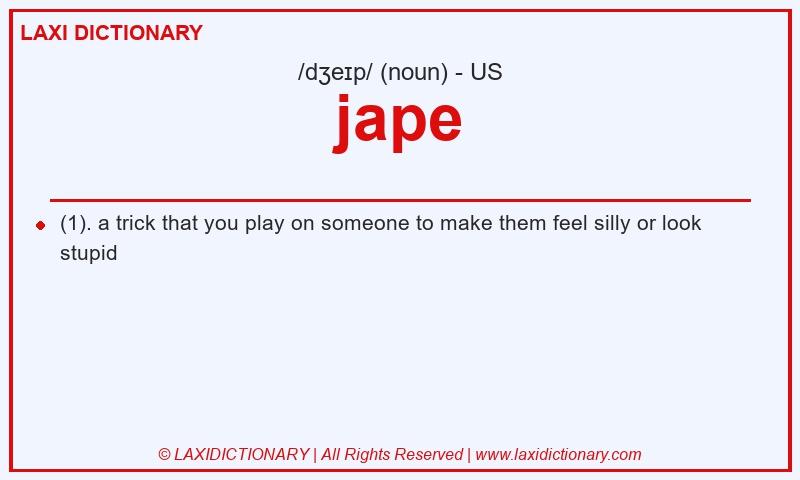 Definition jape in American English