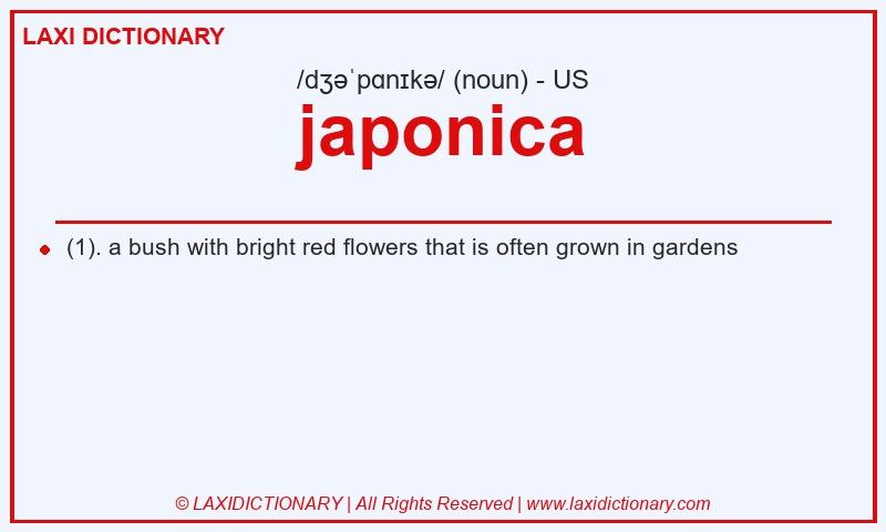 Definition japonica in American English