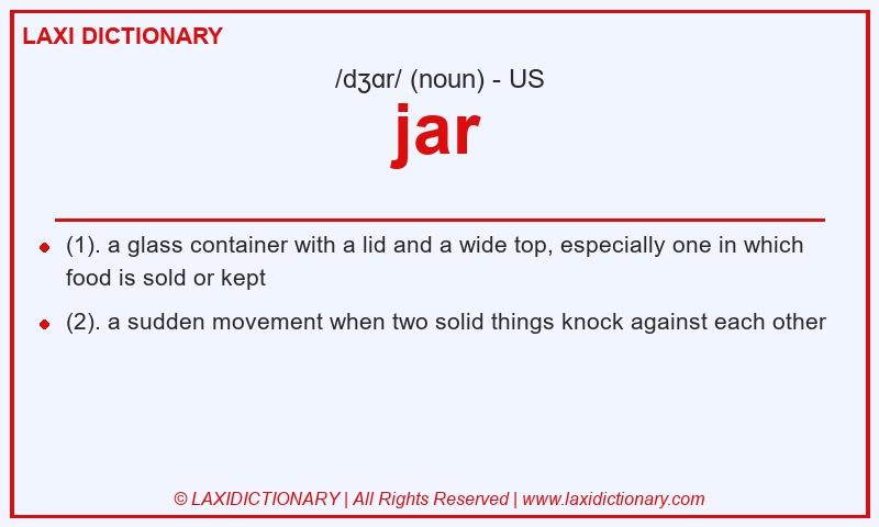 Definition jar in American English