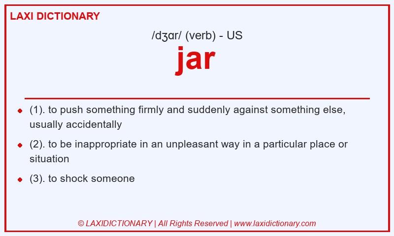 Definition jar in American English