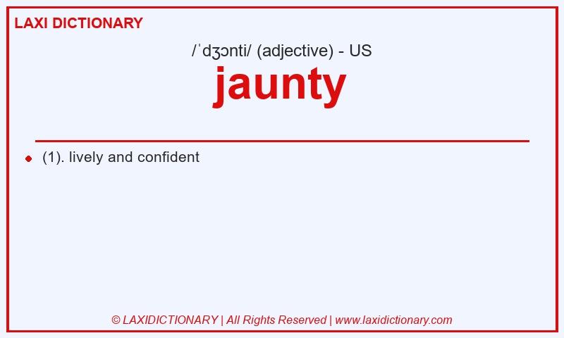 Definition jaunty in American English