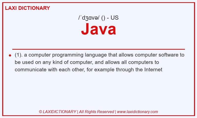 Definition Java in American English